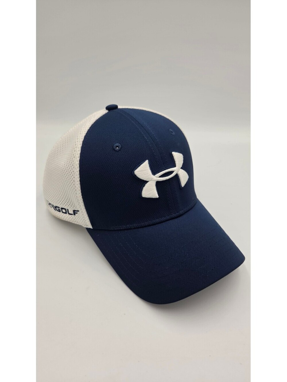 Under Armour Men's Golf Cap Navy Blue and White Mesh Back